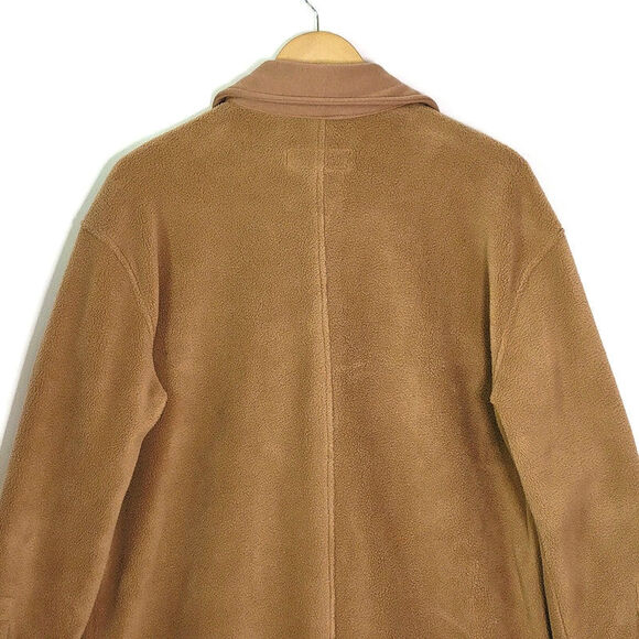BlankNYC Fleece Shacket Camel Tan Button Down Long Jacket Size S Oversized - Picture 9 of 16